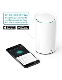 Nokia WiFi Beacon 3 sistema de enrutador de malla   Extensor de cobertura WiFi inteligente y sin costuras para toda la casa   Conecta tu red WiFi para toda la casa, sistema de enrutador de malla autocurativo ultrarrápido Paquete de 1