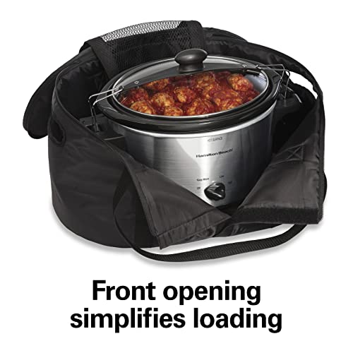 Hamilton Beach Portable Slow Cooker Travel Bag, Insulated Carrier Case