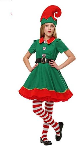 Adult & Kids Christmas Costumes Children's Xmas Elf Suit Lovely Family Pack Funny Cosplay Fancy Dress Little Helper Ladies Fancy Dress Elf Festive Womens Adults Costume
