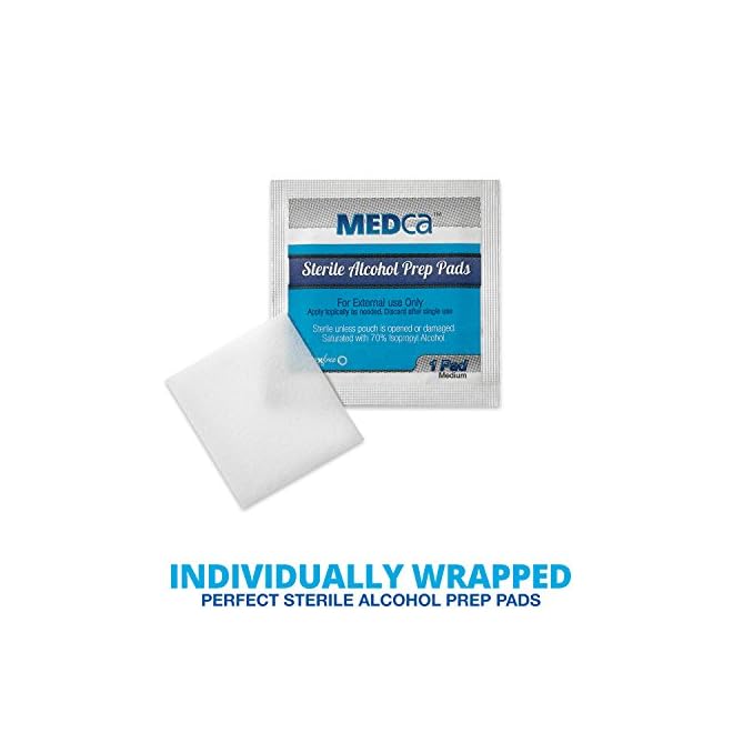 Alcohol Wipes Alcohol Prep Pads, Swab Pads, 2Ply Cotton 70 Isopropyl Individually Wrapped