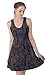 CowCow Womens Fashion Ravens Pattern Halloween Woods & Ghost Skulls Prints Sexy Sleeveless Dress, XS-5XL