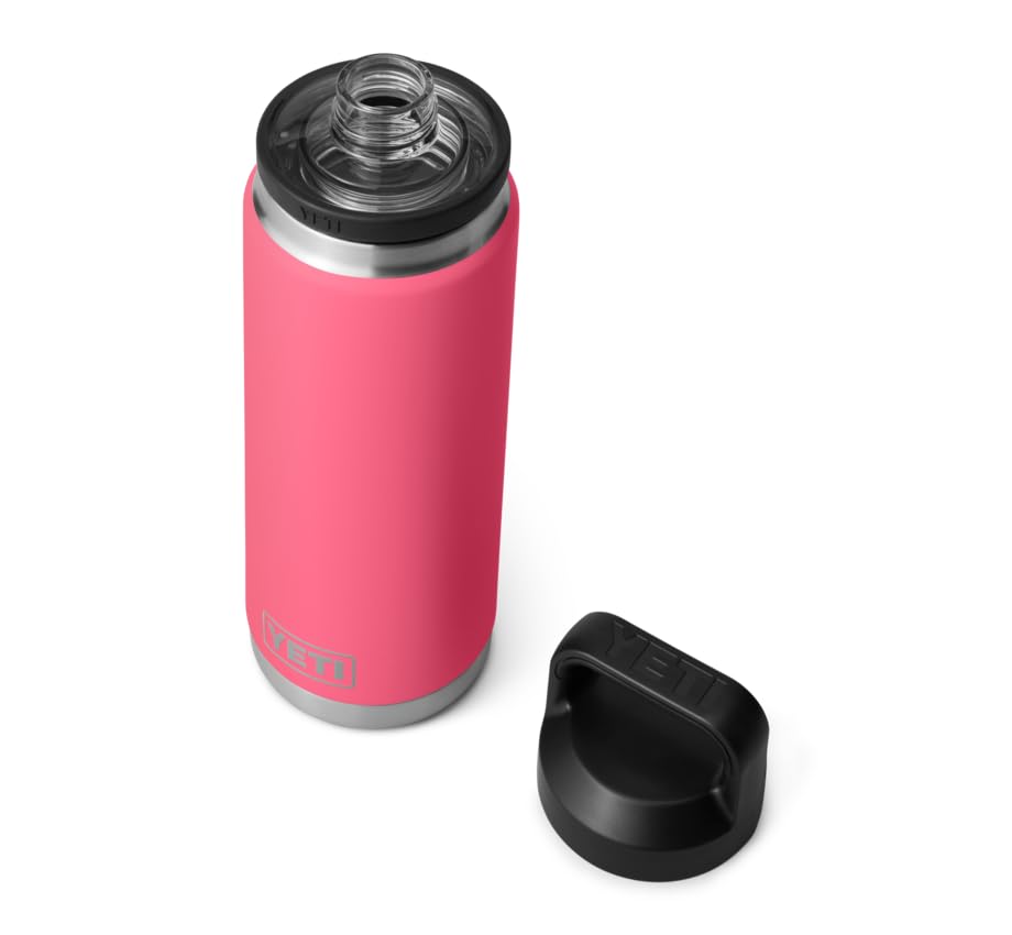 YETI Rambler Bottle Chug, Vaccum Insulated Stainless Steel Bottle with Leakproof Chug Cap, Tropical Pink, 26 oz (769 ml)