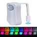 Best Toilet Light Motion, 2 Modes and 8 Color Changing, Smart Sensor LED Washroom Easy To Adjusted Fits Any Bowl, Energy Efficient with 3pcs Batteries, Aura RGB Bulb Lighting Only Actives In Darkness