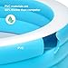 Sable Inflatable Pool, Blow Up Swimming Pool, for Family Party Water Sports with Backrest and Built-in Bench, Blue & White