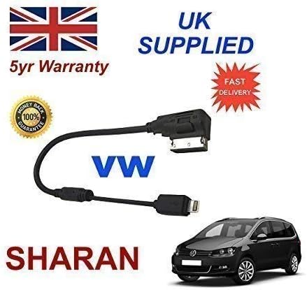 VW SHARAN Series MMI Generation 3+ INTERGRATED Audio Cable For Apple iPhone 5 5c 5s 6 6 Plus by cablesnthings