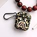 Airpod Case Compatible Full Protective Luxury Soft Rubber Premium Quality Silicone TPU 2109 Fashion Key Chain Headphones KAWS Bearbrick Inspired (Green Camo Shk)