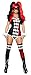 Roma Costume 2 Piece Sexy Jokester Costume, Black/Red, Large