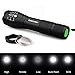 BINWO LED Flashlight Super Bright 2000 Lumen Rechargeable Flashlight, CREE T6 Flashlight with 5 Modes, Zoomable Waterproof Flashlight Torch Light for Hiking, Camping and Outdoor Activities