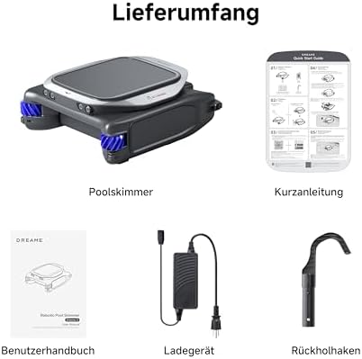 J1 Roboter-Poolskimmer, fortschrittliche PoolSense-Technologie, rundum 360°-Reinigung, 24/7 im Einsatz, smarte Routenplanung, innovatives Strömungsdesign, App-Steuerung