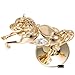 Matashi Valentine's Day Gift for Women, Men - 24K Gold Plated Elegant Horse on Pedestal with Genuine Crystals - Home Decorative Ornament for Living Room or Office Décor