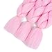 CCmargue Jumbo Braiding Hair 3pcs Pink Kanekalon Braids Hair Pure Color Ombre Braiding hair (3pcs, pink)