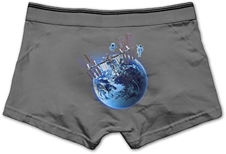 THIS STORE Men's Brief Boxer Briefs Low-Waisted Underpants Cotton Underwear Earth Universe Astronaut Front Printed Knickers Valentine's Day