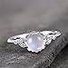 Letdown_rings Moonstone Diamond Encrusted Ring Stylish Ring Engagement Ring Valentine's Festival Gifts for Boyfriend Girlfriend (US Size)