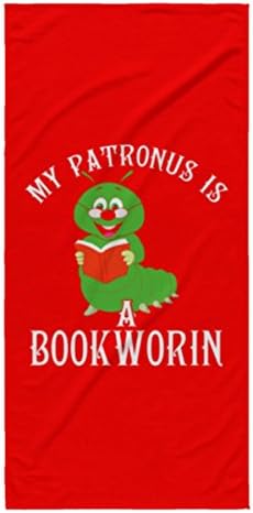 BOOKWORM BEACH TOWEL BOOK LITERATURE READING LIBRARY (red)