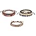 USA Annabel Friendship 7 Chakra Tribal Leather Bracelet for Women Men - 10PCS Wooden Bead Hemp Rope Boho Wood Hemp Bracelet Wristband