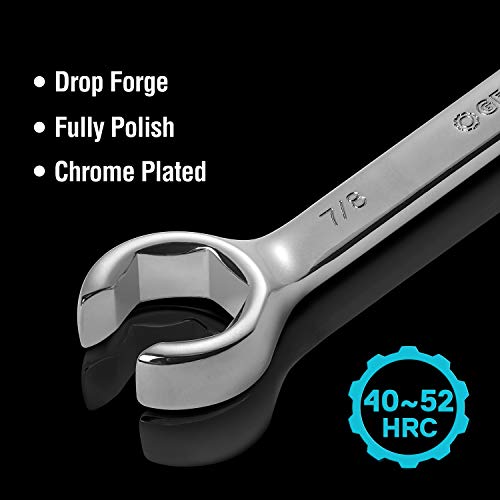 GEARDRIVE 10-piece Flare Nut Wrench Set, Standard & Metric, Organizer Pouch Included