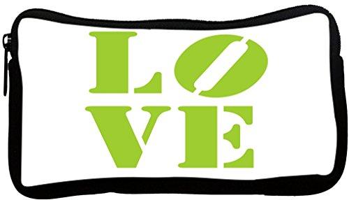 Rikki Knight Love Light Green Color Neoprene Pencil Case (dky-Neo-pc41209)