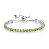 Paris Jewelry 18K White Gold 6 Cttw Created Peridot