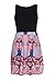 Bdcoco Women's Summer Sleeveless Print Beach Party Loose Casual Mini Dress Orange Medium