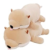 RJZDSCS Soft Firewood Dog Plush Toy Ugly Cute Animal Otter Cat Doll Feather Velvet Soft Doll Pillow Cushion