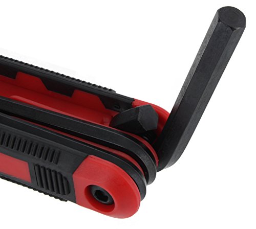 Drixet Red Folding Metric/mm Hex Socket Driver Allen Key. (8-Piece) - Thumbnail 2
