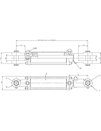 hydroworks doble Actuando 3 Inch Bore 24 Inch Stroke Biela hidráulico Cilindro, 2500 PSI