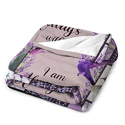 Hummingbird Print Blanket Purple Lavender Bird