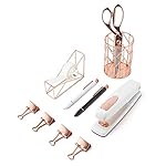 U Brands Desk Accessory Organization Kit, Rose Gold