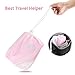 Portable Potty Seat on Toilet, Opret Foldable Travel Potty Training Seat with Large Non Slip Silicone Pads Reusable, for Toddlers Boys Girls with Carrying Bag, Pink
