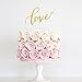 Gold Love Cake Topper Mini Love Cupcake Toppers Picks for Wedding Bridal Shower Engagement Decorations Supplies by GOCROWN