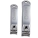 QANTYA Nail Clipper Set – Includes a Toenail Clipper Fingernail Clipper and a Sapphire File – Best Nail Cutters and Filer Kit – Free Cosmetic Bag – Ideal for Both Men and Women