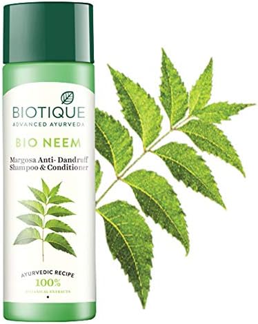 Biotique Margosa Fresh Daily Dandruff Expertise Shampoo and Conditioner for All Hair Types 190 ml I Gandhak (Sulphur) - Image 3