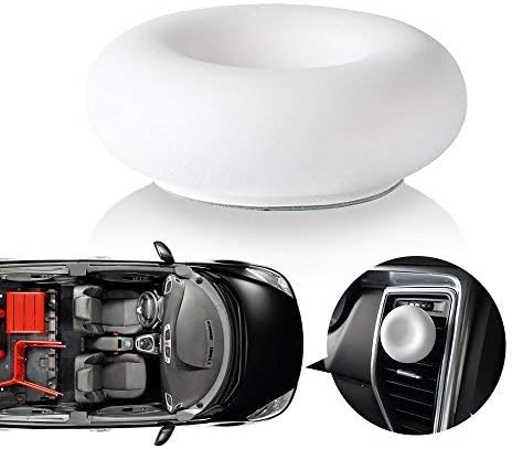 HaloCam Natural Air Purifying Clip, Orange Fragrance Air Freshener, Deodorizer, Odor Eliminator, Odor Absorber for Cars and Closets 1 Pack with Free Essential Oil (White)