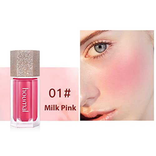 SOFT CREAM BLUSH STICK, LIQUID BLUSH MAKEUP FOR CHEEKS, MULTI SHEER BIG BRUSH LIQUID SKIN TINT STICK FOR EYES AND LIPS, LONG-WEARING, NATURAL-LOOKING,BLENDS PERFECTLY ONTO SKIN (MILK PINK)