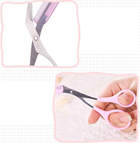 Women Eyebrow blade Trimmer Comb Eyelash Hair Scissors Cutter Remover blade Makeup Tool