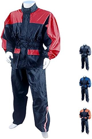 Two Piece RS5031 Motorcycle Rain Gear M Blue