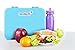 Adult Lunch Box Bento Container for Adults Meal Prep Or Kids (Blue), 20 Stickers Pack To Decorate