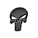 2x 3D Black The Punisher Rock Skull Emblem Skeleton Car Badge Sticker