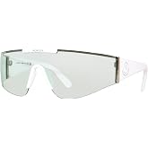 Moncler Sunglasses ML 0247 Ombrate 21N Shiny Optical White, Palladium/Aqua Len