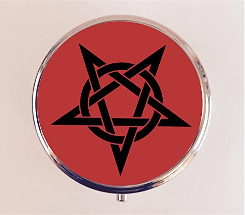 Occult Pentagram Pill Box Pillbox Case Holder Trinket Box Art Baphomet Satanic Satanism Devil Heavy Metal Satan - Thumbnail 6