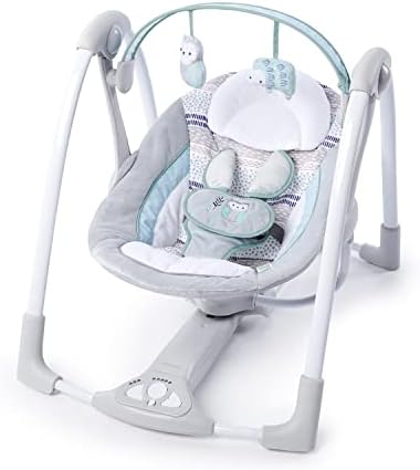 Ingenuity Power Adapt Portable Swing with Attached Toys White