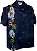 Pacific Legend Men's Santa and Snowflakes Christmas Hawaiian Shirt