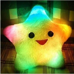 Smile Star 7-color LED Light Pillow White