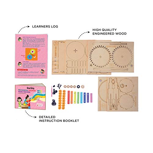 Smartivity Mechanical Xylofun Music Fun , STEM Learning Toys, Creative Construction Engineering, Educational Building Set, Boys & Girls Ages 8 9 10+ Year Old, Science Kit, DIY Kit, Wooden