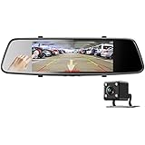 Pruveeo D700 7-Inch Touch Screen Backup Camera Dash Cam Front and Rear Dual Channel with Rear View Reversing Camera