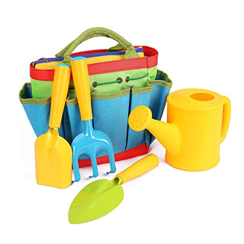 Fenteer 5pcs Garden Tool Set Childrens Watering Can Pretend Play Imagination Outdoor