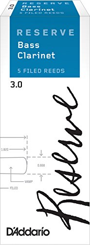 D'Addario Reserve Bass Clarinet Reeds, Strength 3.0, 5-pack