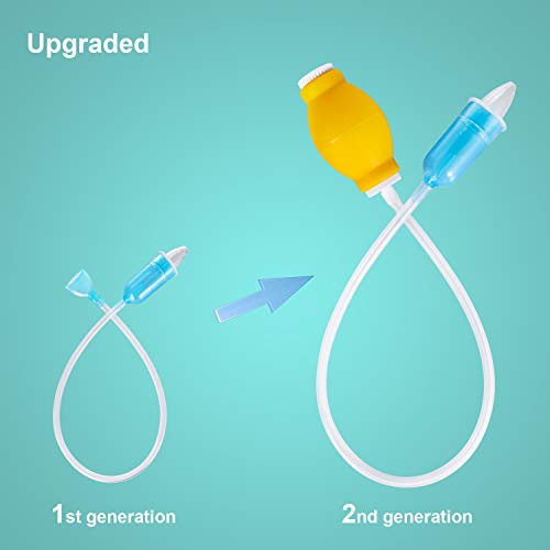 Baby Nasal Aspirator, Upgraded Hand Pressure Nose Suction - Healthy Sucker for Snot or Mucus to Relieve Stuffy Blocked Noses, Used Negative Pressure Ball Instead of Mouth (Nasal Aspirator Kit)