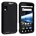 Black Rubber Touch 2pcs Phone Protector Hard Cover Case for Motorola Atrix 4G MB860