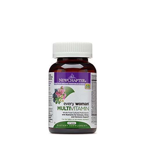 New Chapter Every Woman, Women's Multivitamin Fermented with Probiotics + Iron + Vitamin D3 + B Vitamins + Organic Non-GMO Ingredients - 24 ct